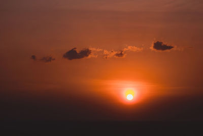 Scenic view of dramatic sky during sunset