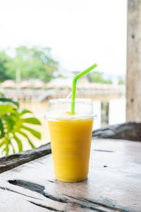 Close-up of drink on table