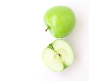 Close-up of apple against white background