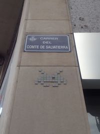 Low angle view of information sign