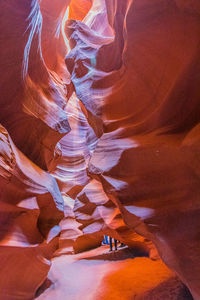 Aerial view of rock formations