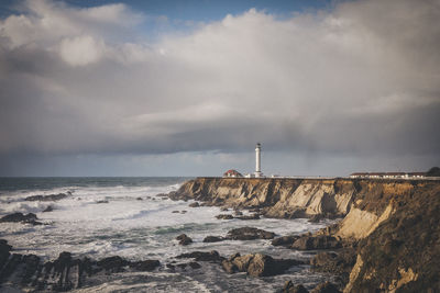 Lighthouse on the pacific coast, point arena, california