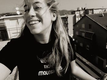 Portrait of smiling young woman