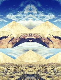 Digital composite image of a desert