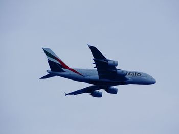 Airplane flying in sky