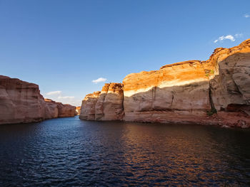 Rock formations in sea