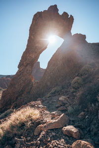 Scenic view of mountains against sky during sunset