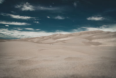 Scenic view of desert against sky