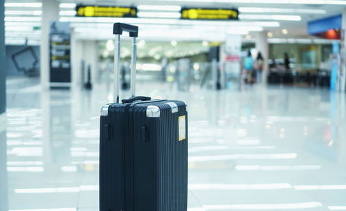 Close-up of machine part at airport