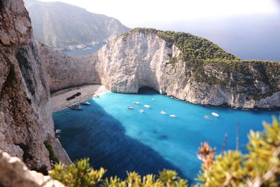 High angle view of zakynthos island