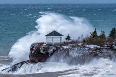 Scenic view of sea waves