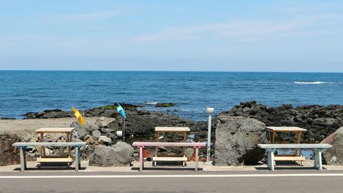Scenic view of sea against sky