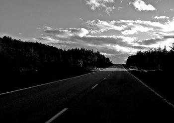 View of empty road