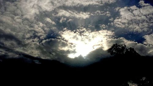 Low angle view of cloudy sky