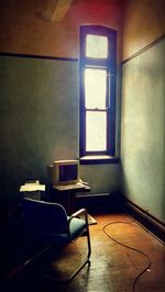 View of empty chair