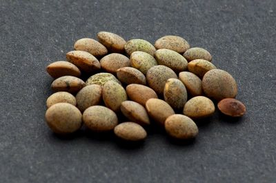 High angle view of eggs on table