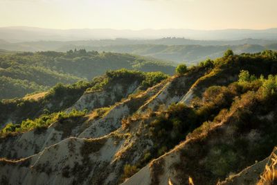 High angle view of landscape against sky