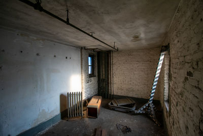 Interior of abandoned building