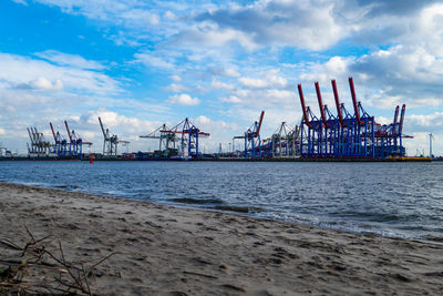 Cranes at commercial dock