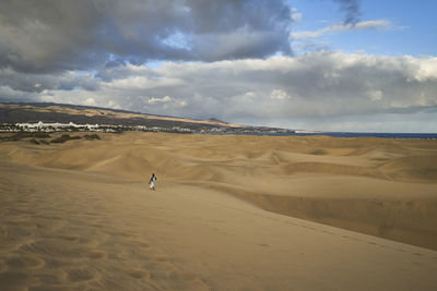 Scenic view of desert against sky