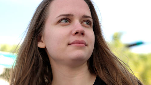 Close-up of young woman