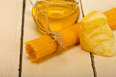 Close-up of food on table