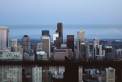 Skyscrapers in a city