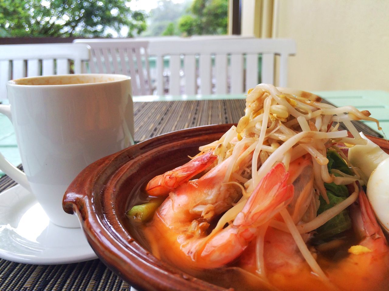 food and drink, food, indoors, freshness, healthy eating, plate, ready-to-eat, still life, table, meal, bowl, close-up, serving size, noodles, vegetable, focus on foreground, restaurant, meat, indulgence, seafood