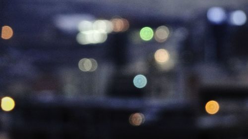 Defocused lights at night