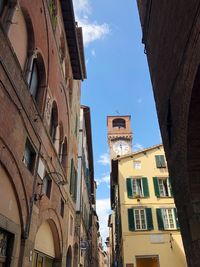 Low angle view of buildings against sky