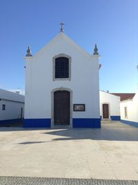 View of church against blue sky