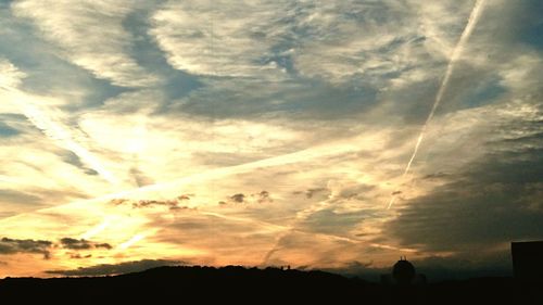 Silhouette of landscape at sunset