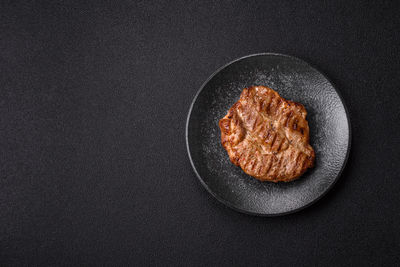 High angle view of food on table