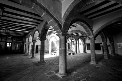 Empty corridor of historic building