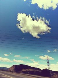 Scenic view of landscape against cloudy sky