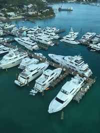 Boats in harbor