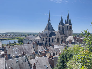 Panoramic shot of townscape against sky