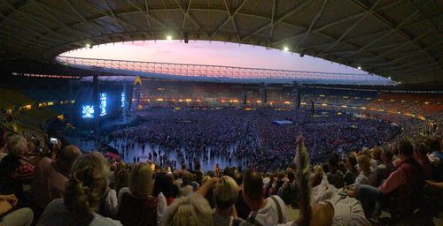 Group of people at music concert