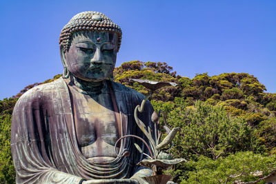 Statue of buddha against clear sky