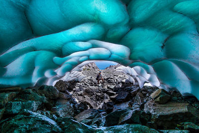 Full frame shot of rocks in water