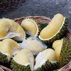 High angle view of fruits