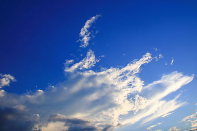 Low angle view of clouds in sky