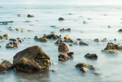 Rocks in sea