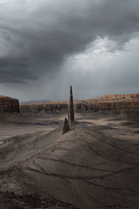 Scenic view of desert against sky