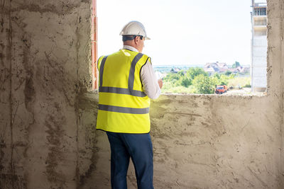 Man working at construction site