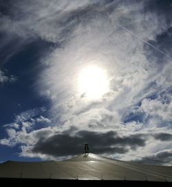 Low angle view of clouds over sea