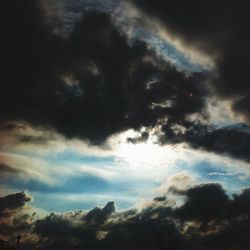Low angle view of cloudy sky