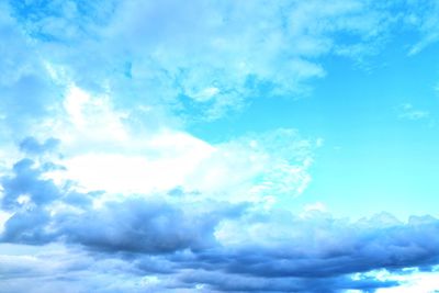 Low angle view of clouds in sky