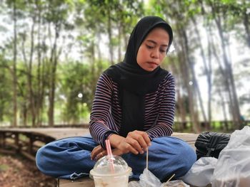 We have fun in the forest park