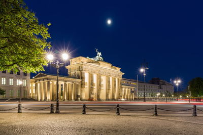 Brandenburg gate at night